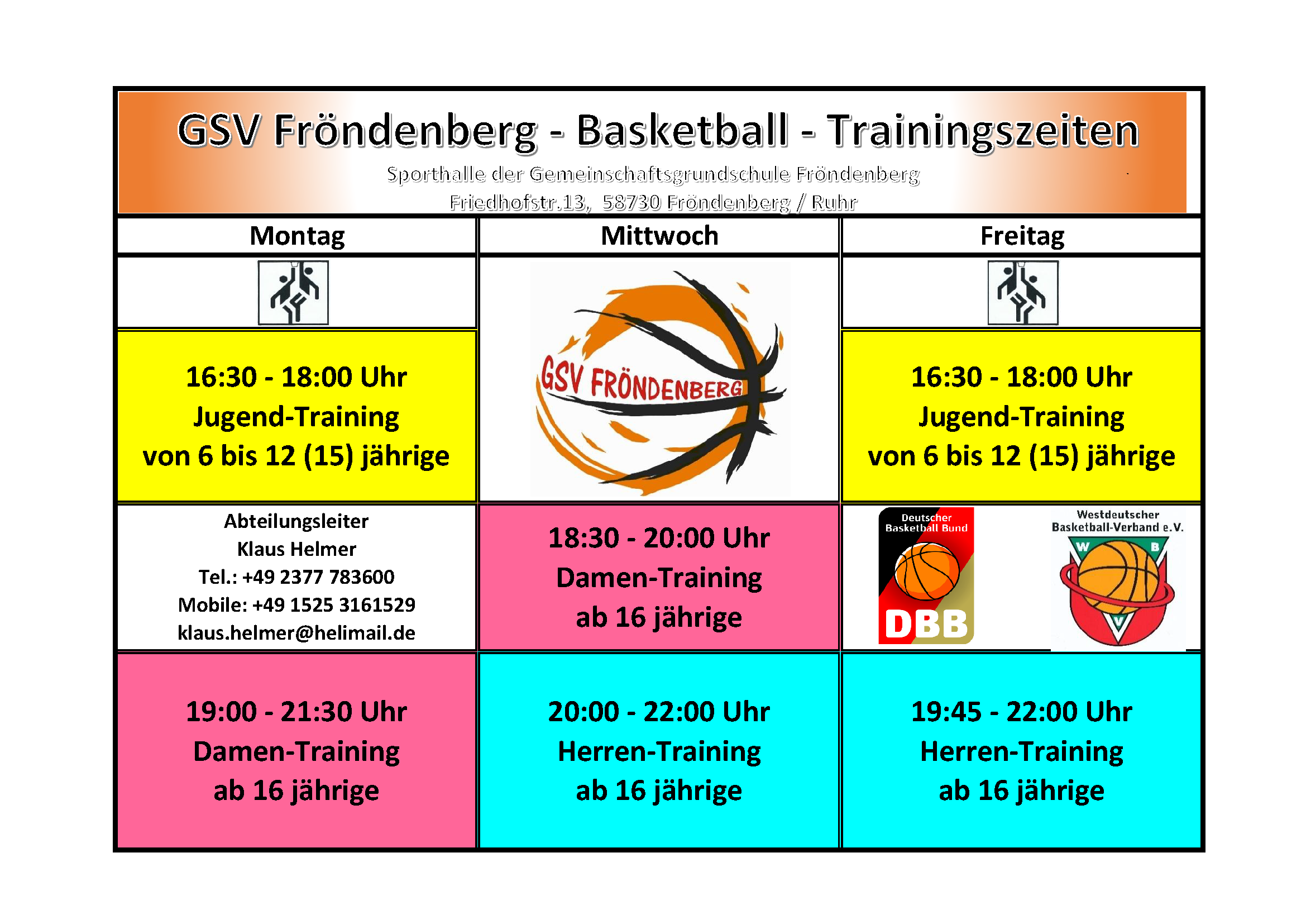 Trainingszeiten 2025 12 16